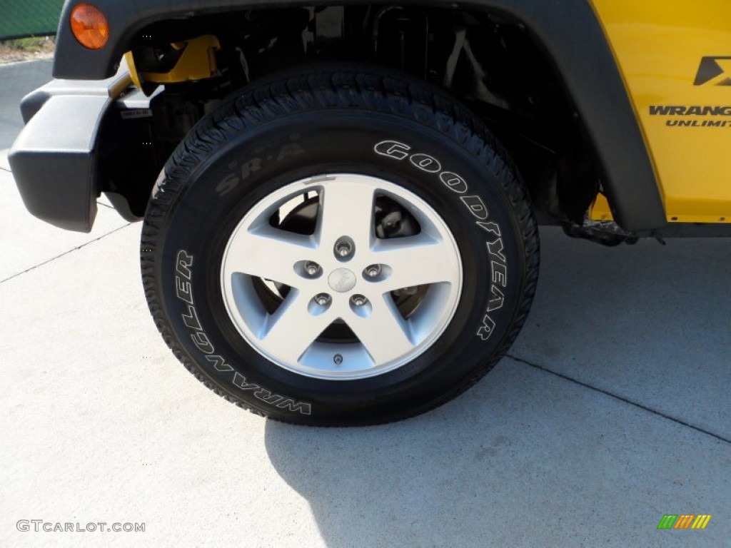 2009 Wrangler Unlimited X 4x4 - Detonator Yellow / Dark Slate Gray/Medium Slate Gray photo #12