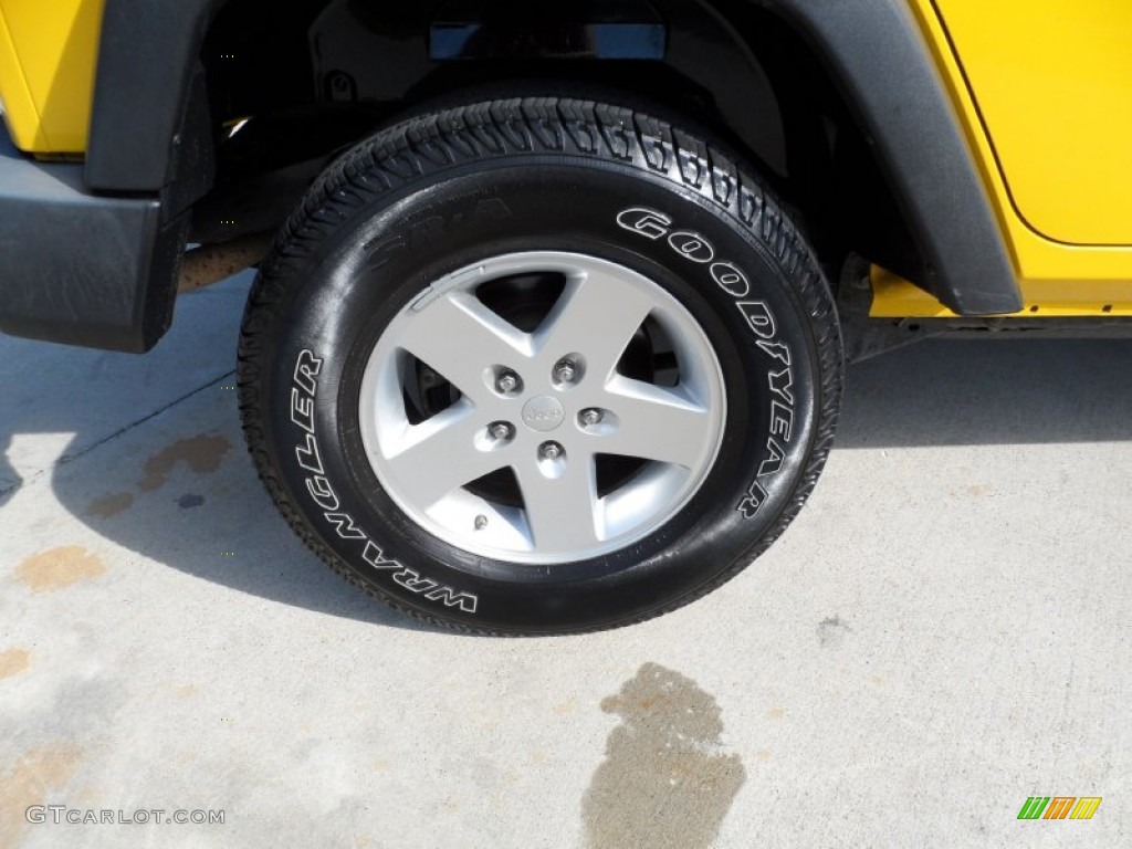 2009 Wrangler Unlimited X 4x4 - Detonator Yellow / Dark Slate Gray/Medium Slate Gray photo #14