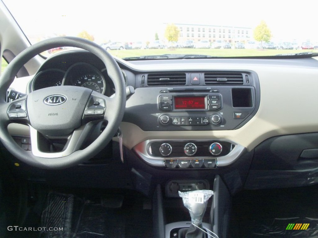 2012 Kia Rio Rio5 LX Hatchback Beige Dashboard Photo #55181517