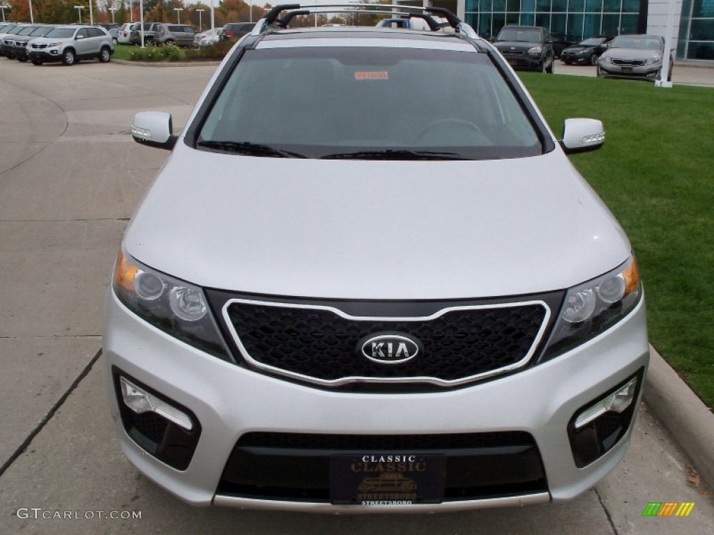 2012 Sorento SX V6 AWD - Bright Silver / Black photo #2