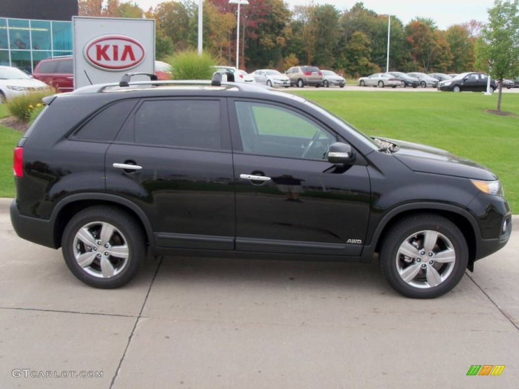 Ebony Black 2012 Kia Sorento EX V6 AWD Exterior Photo #55181673