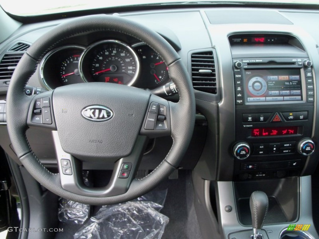 2012 Kia Sorento EX V6 AWD Black Dashboard Photo #55181691