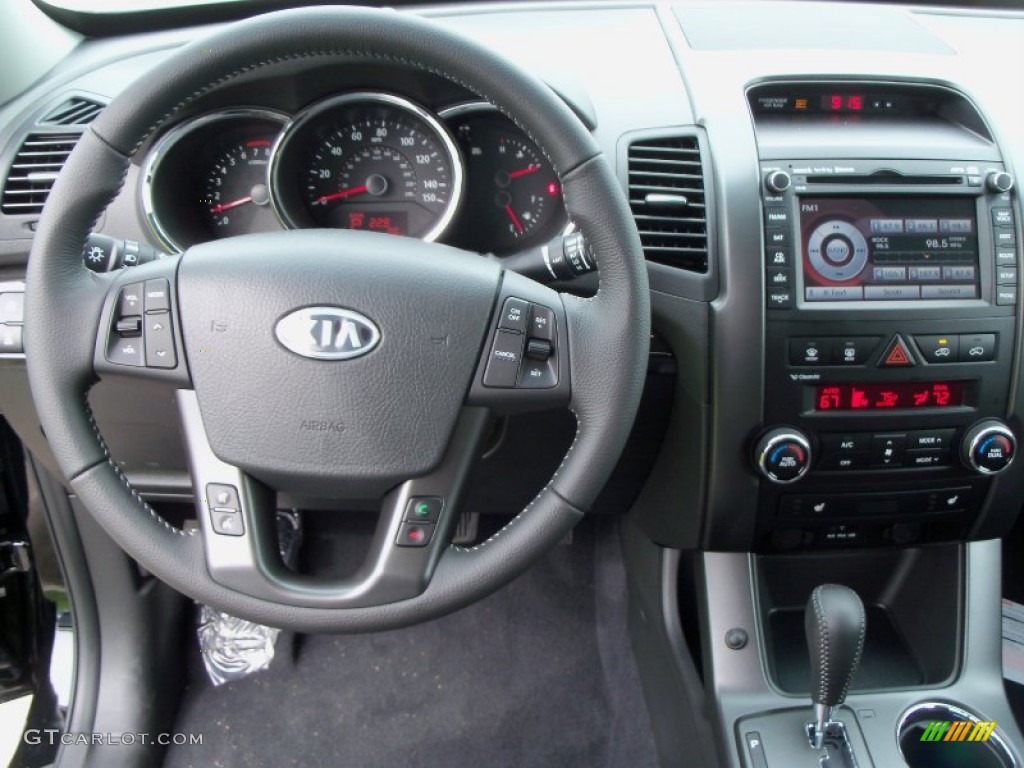 2012 Kia Sorento EX AWD Black Dashboard Photo #55181811