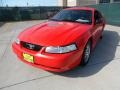 2001 Performance Red Ford Mustang V6 Coupe  photo #7