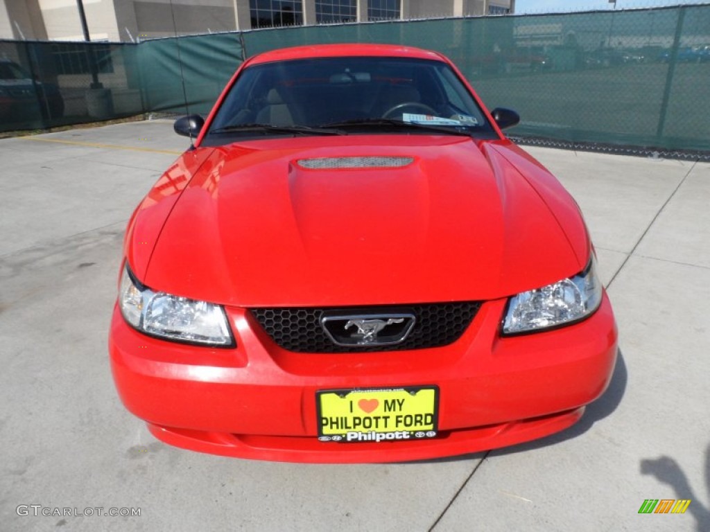 2001 Mustang V6 Coupe - Performance Red / Medium Parchment photo #8