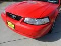 2001 Performance Red Ford Mustang V6 Coupe  photo #10