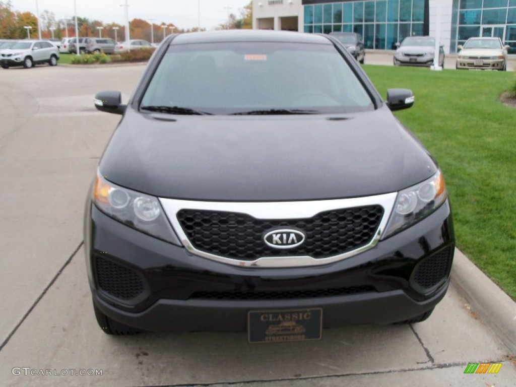 2012 Sorento LX - Ebony Black / Black photo #2