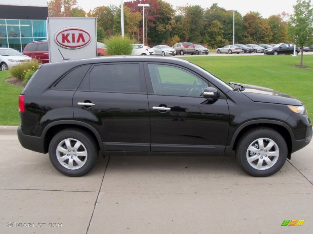 2012 Sorento LX - Ebony Black / Black photo #4