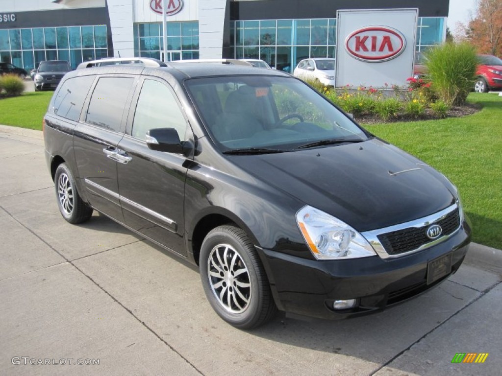 Midnight Black 2012 Kia Sedona EX Exterior Photo #55182609