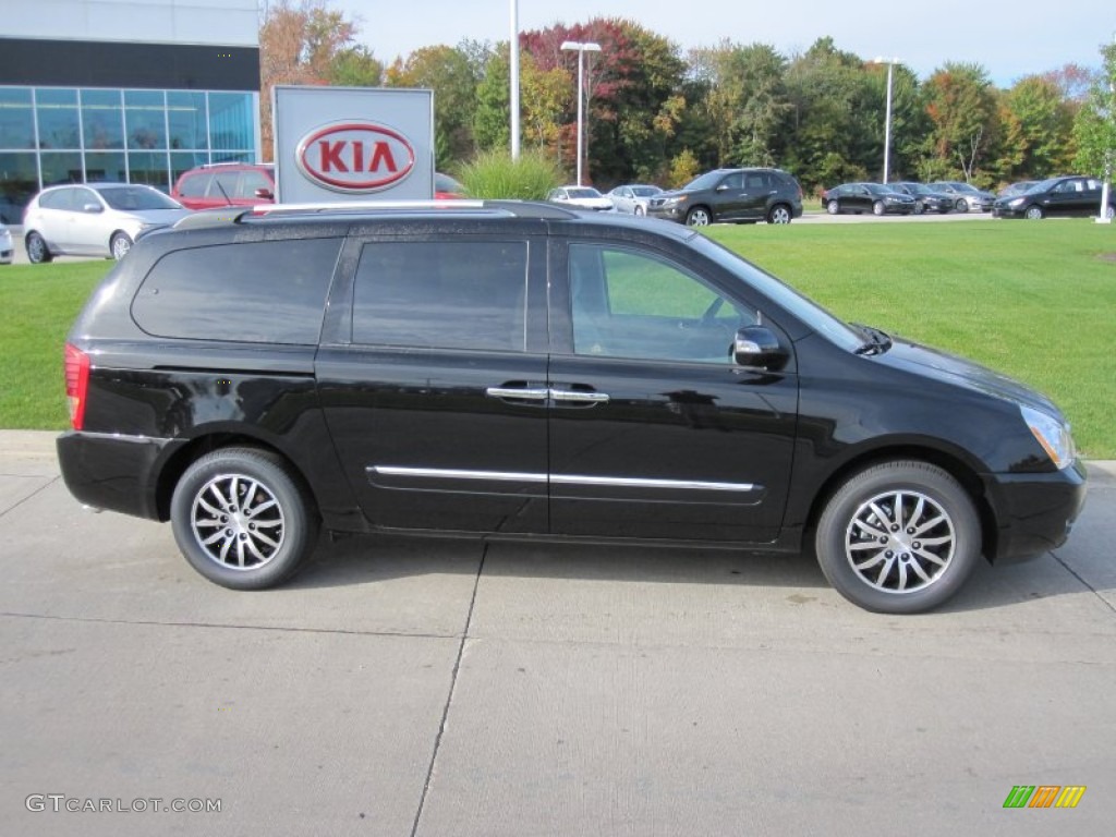 Midnight Black 2012 Kia Sedona EX Exterior Photo #55182621