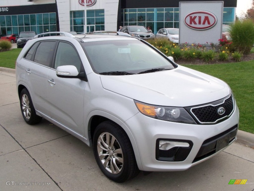 2012 Sorento SX V6 - Bright Silver / Black photo #1