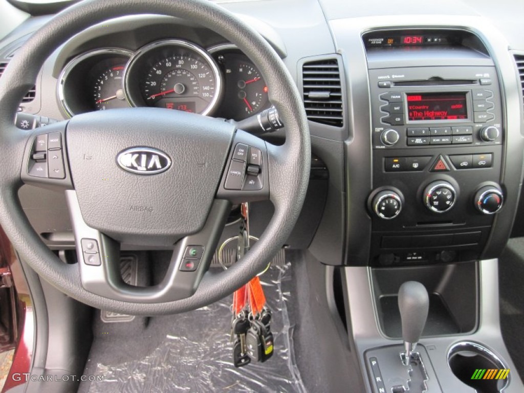 2012 Kia Sorento LX Black Dashboard Photo #55182792