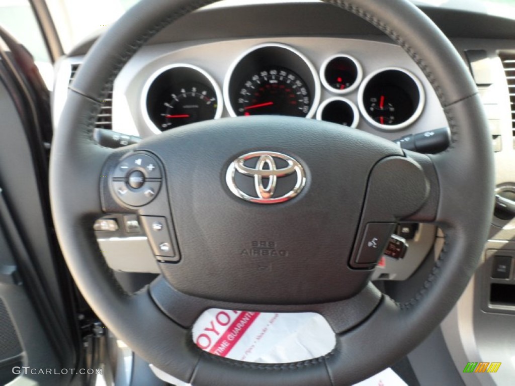2012 Toyota Tundra Limited CrewMax 4x4 Graphite Steering Wheel Photo #55183200