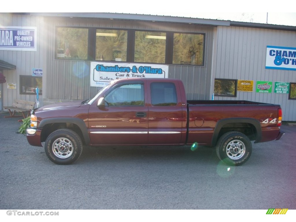 2003 Sierra 2500HD SLE Extended Cab 4x4 - Dark Toreador Red Metallic / Dark Pewter photo #2