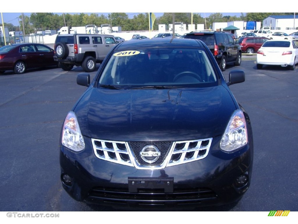 2011 Rogue S AWD - Wicked Black / Black photo #2