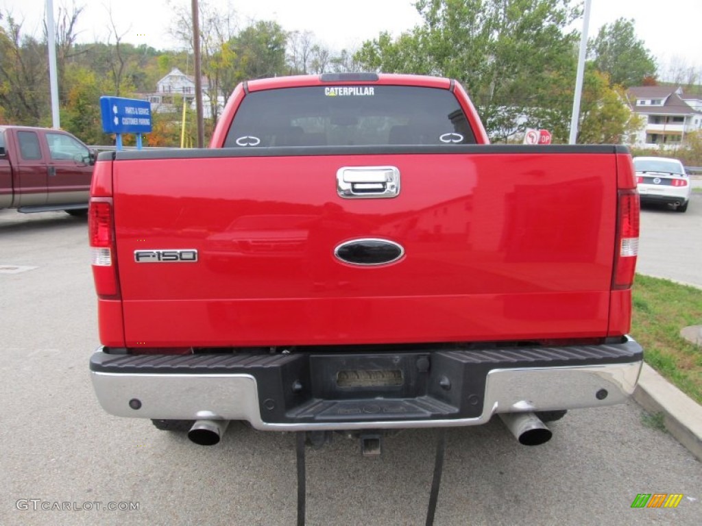 2005 F150 XLT SuperCrew 4x4 - Bright Red / Tan photo #3