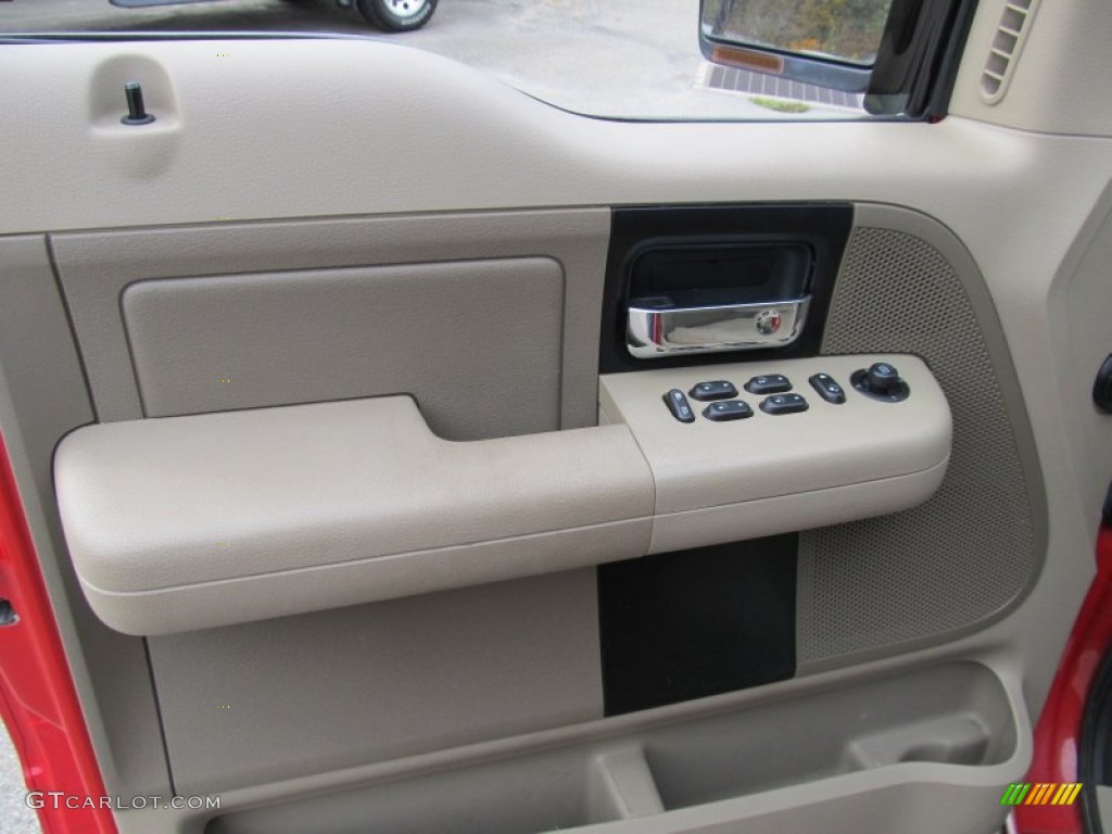 2005 F150 XLT SuperCrew 4x4 - Bright Red / Tan photo #6