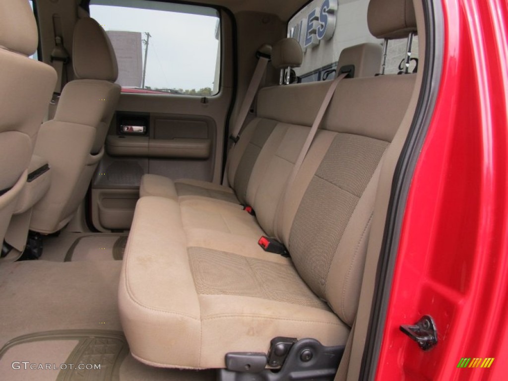 2005 F150 XLT SuperCrew 4x4 - Bright Red / Tan photo #8