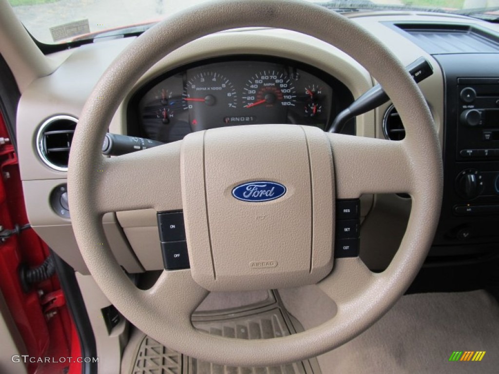 2005 F150 XLT SuperCrew 4x4 - Bright Red / Tan photo #9