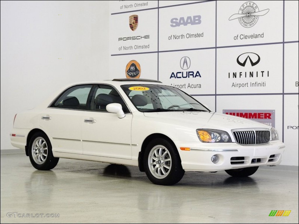 2002 XG350 Sedan - Ivory White Pearl / Beige photo #1
