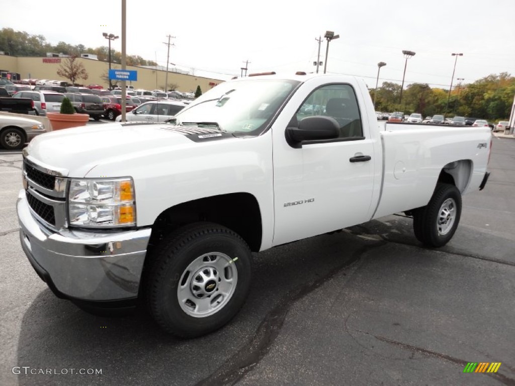 Summit White 2012 Chevrolet Silverado 2500HD Work Truck Regular Cab 4x4 Exterior Photo #55189344