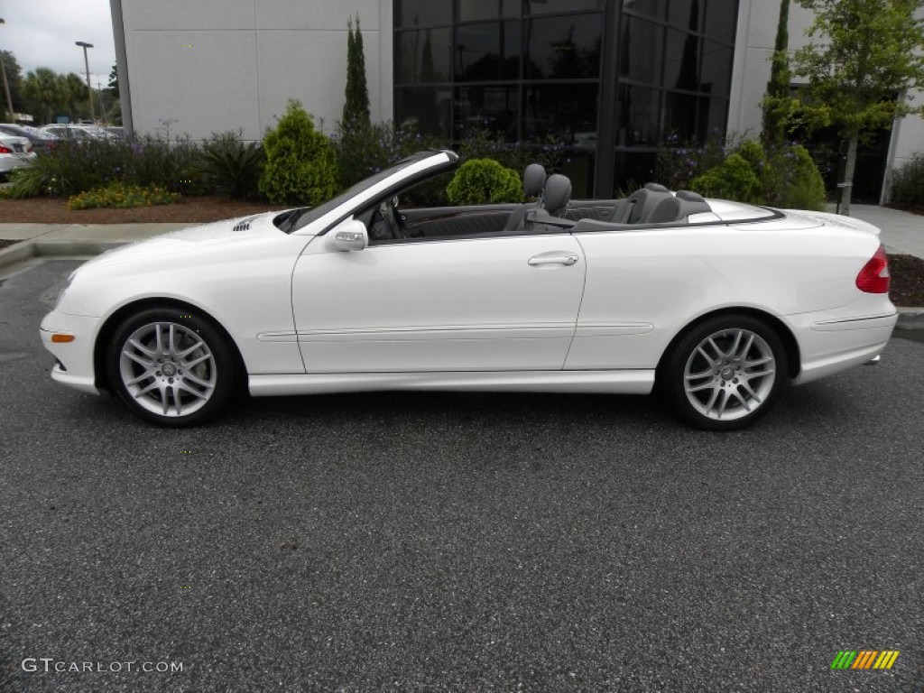 Arctic White 2009 Mercedes-Benz CLK 350 Cabriolet Exterior Photo #55189565