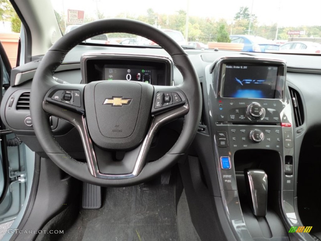 2012 Chevrolet Volt Hatchback Jet Black/Dark Accents Dashboard Photo #55189623