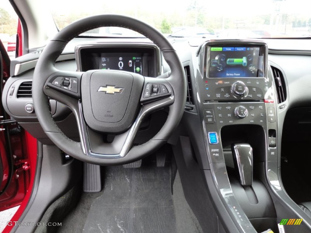 Jet Black/Dark Accents Interior 2012 Chevrolet Volt Hatchback Photo #55189806