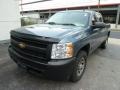 2007 Blue Granite Metallic Chevrolet Silverado 1500 Work Truck Extended Cab 4x4  photo #11