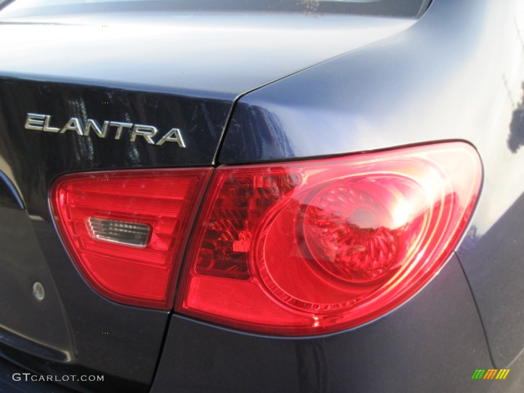 2008 Elantra GLS Sedan - Regatta Blue Metallic / Gray photo #6