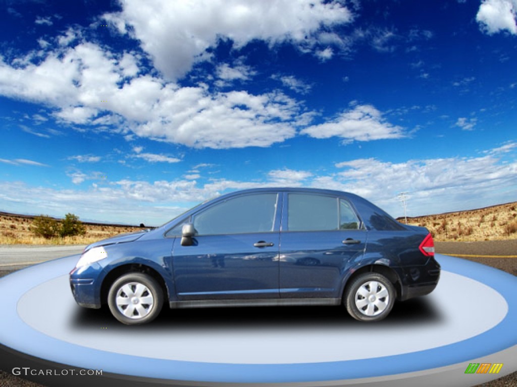 2009 Versa 1.6 Sedan - Blue Onyx / Charcoal photo #2