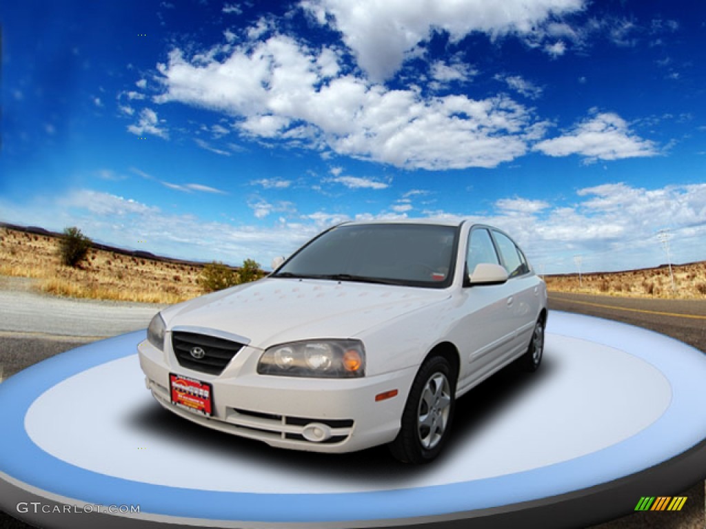 2004 Elantra GLS Sedan - Nordic White / Gray photo #1
