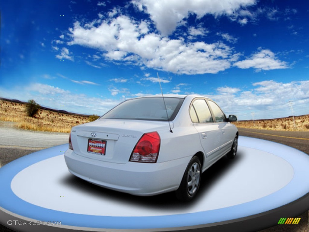 2004 Elantra GLS Sedan - Nordic White / Gray photo #4