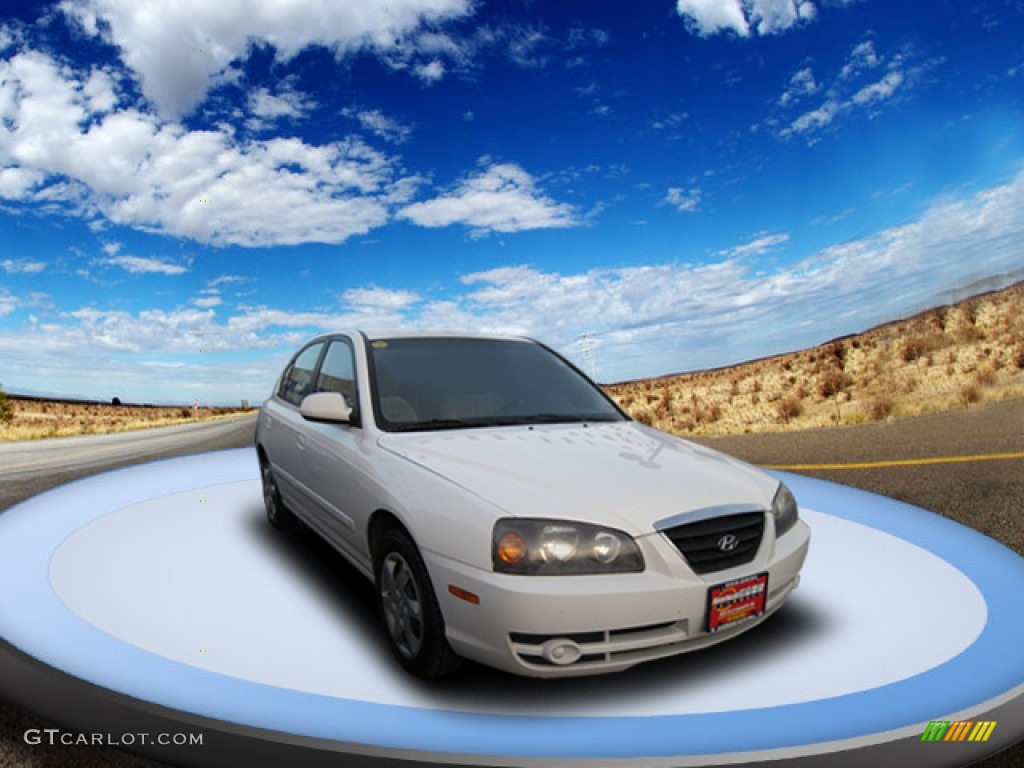 2004 Elantra GLS Sedan - Nordic White / Gray photo #5