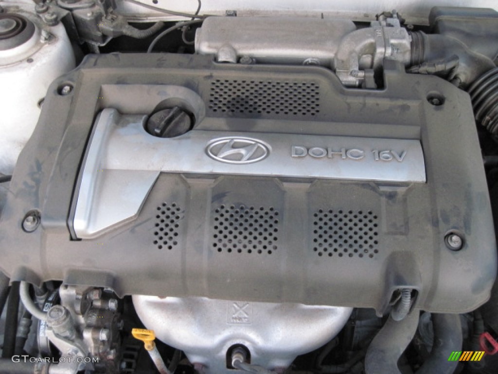 2004 Elantra GLS Sedan - Nordic White / Gray photo #8