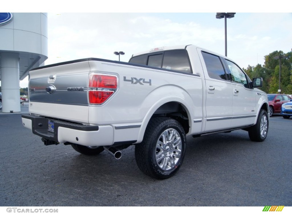 2011 F150 Platinum SuperCrew 4x4 - White Platinum Metallic Tri-Coat / Steel Gray/Black photo #3