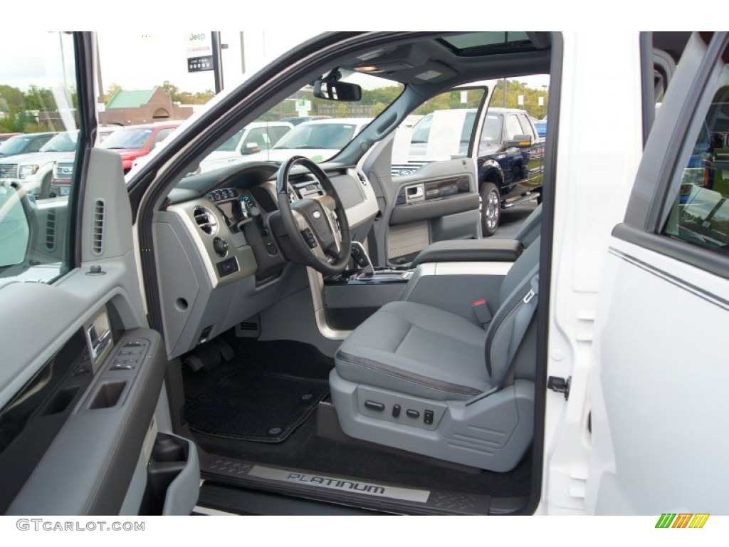 2011 F150 Platinum SuperCrew 4x4 - White Platinum Metallic Tri-Coat / Steel Gray/Black photo #8