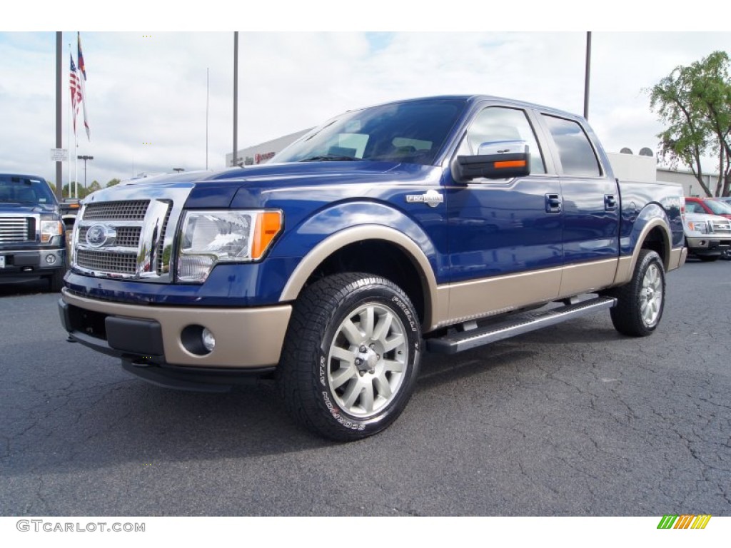 2011 F150 King Ranch SuperCrew 4x4 - Dark Blue Pearl Metallic / Chaparral Leather photo #6