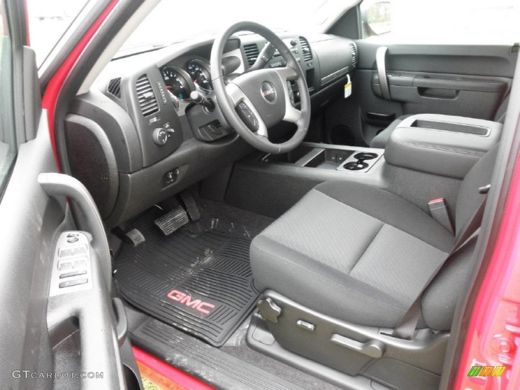 Ebony Interior 2012 GMC Sierra 1500 SLE Crew Cab 4x4 Photo #55195101