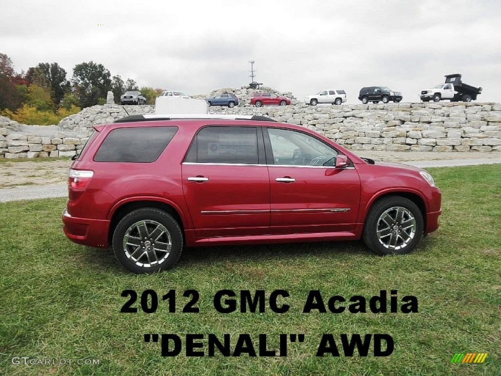 2012 Acadia Denali AWD - Crystal Red Tintcoat / Cashmere photo #1