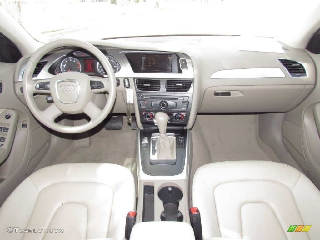 2009 Audi A4 2.0T quattro Avant Cardamom Beige Dashboard Photo #55195617