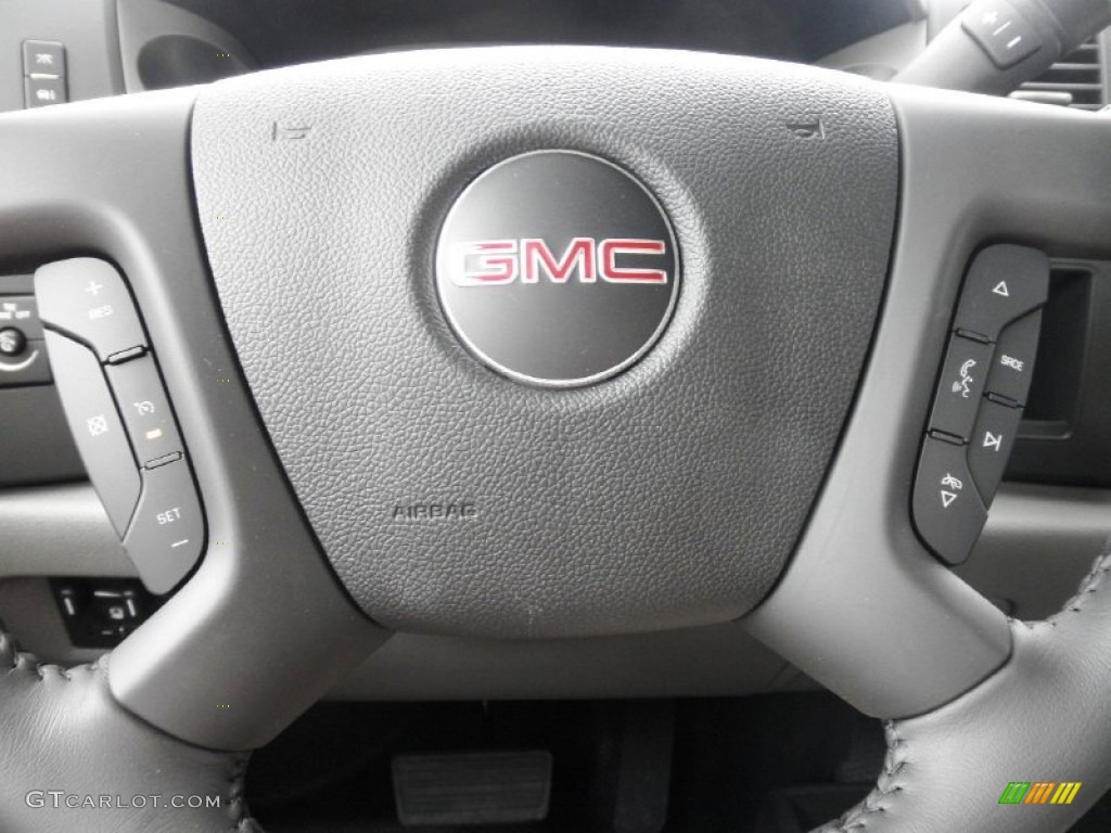2012 GMC Sierra 2500HD Crew Cab 4x4 Dark Titanium Steering Wheel Photo #55195929