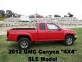 2012 Fire Red GMC Canyon SLE Extended Cab 4x4  photo #1