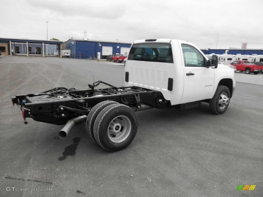 Summit White 2012 GMC Sierra 3500HD Regular Cab 4x4 Dually Chassis Exterior Photo #55196561