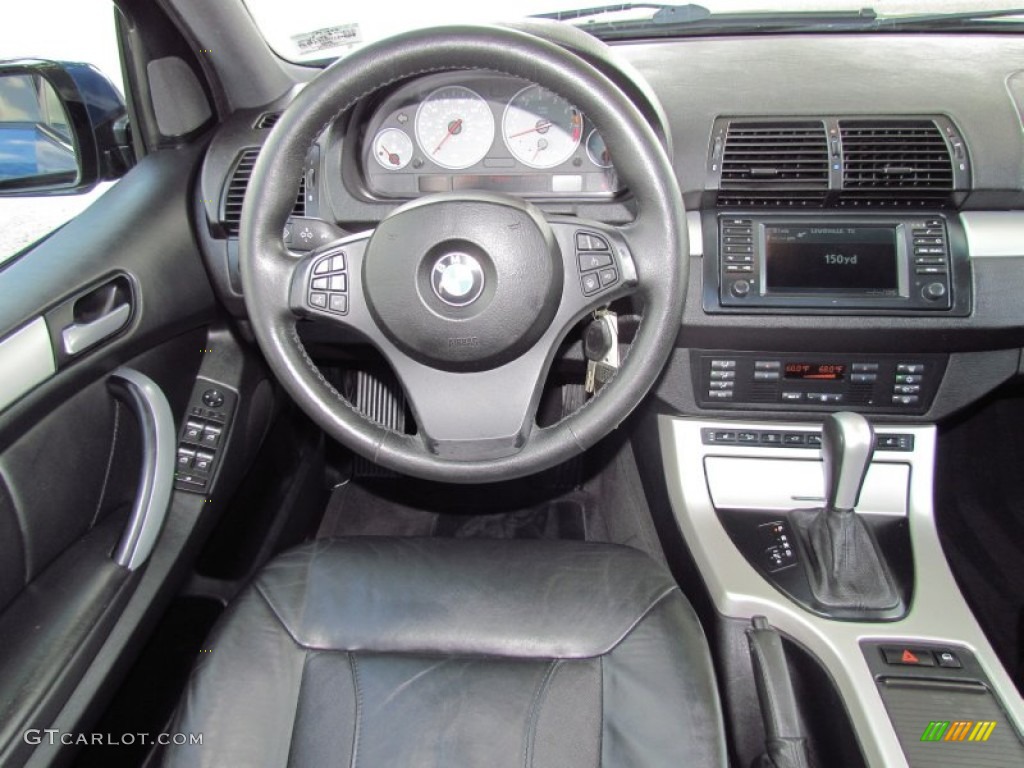 2005 BMW X5 4.8is Black Dashboard Photo #55196630