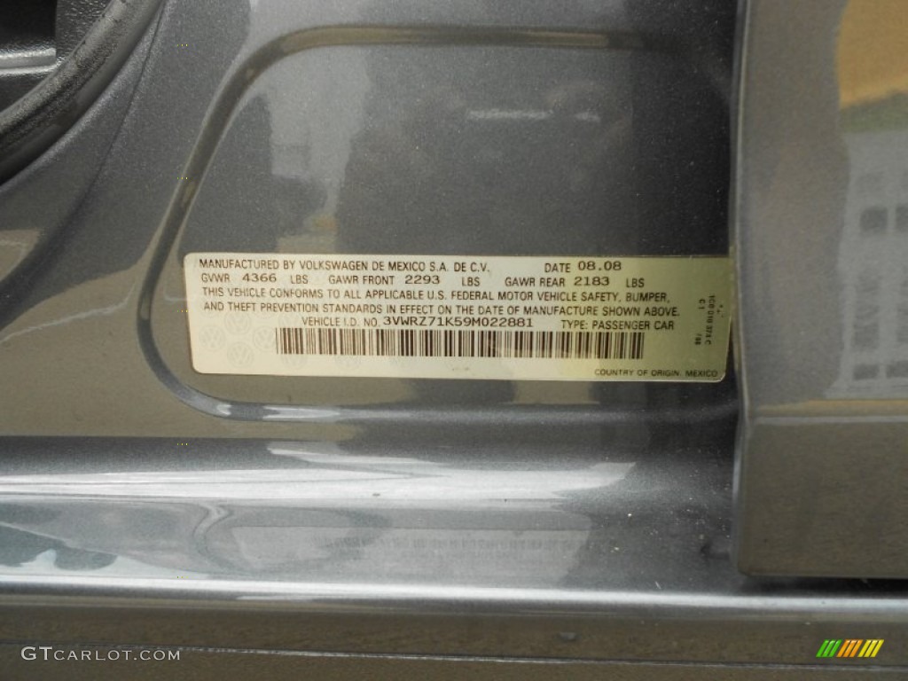2009 Jetta SE Sedan - Platinum Gray Metallic / Art Grey photo #28