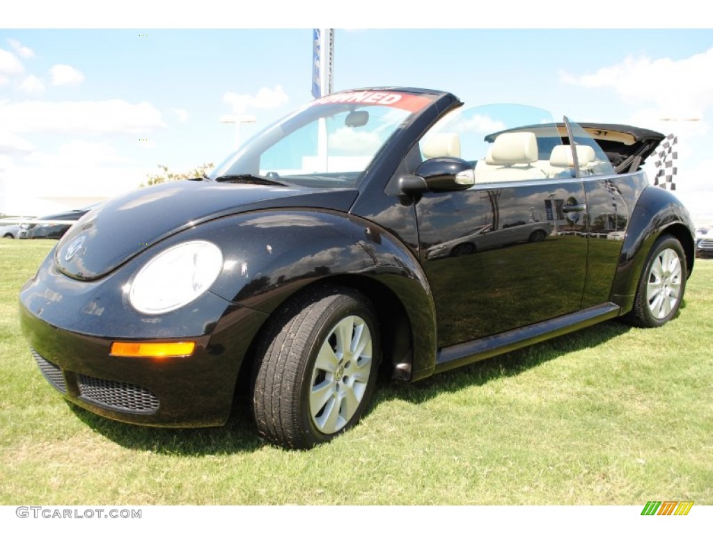 2008 New Beetle S Convertible - Black / Cream Beige photo #1