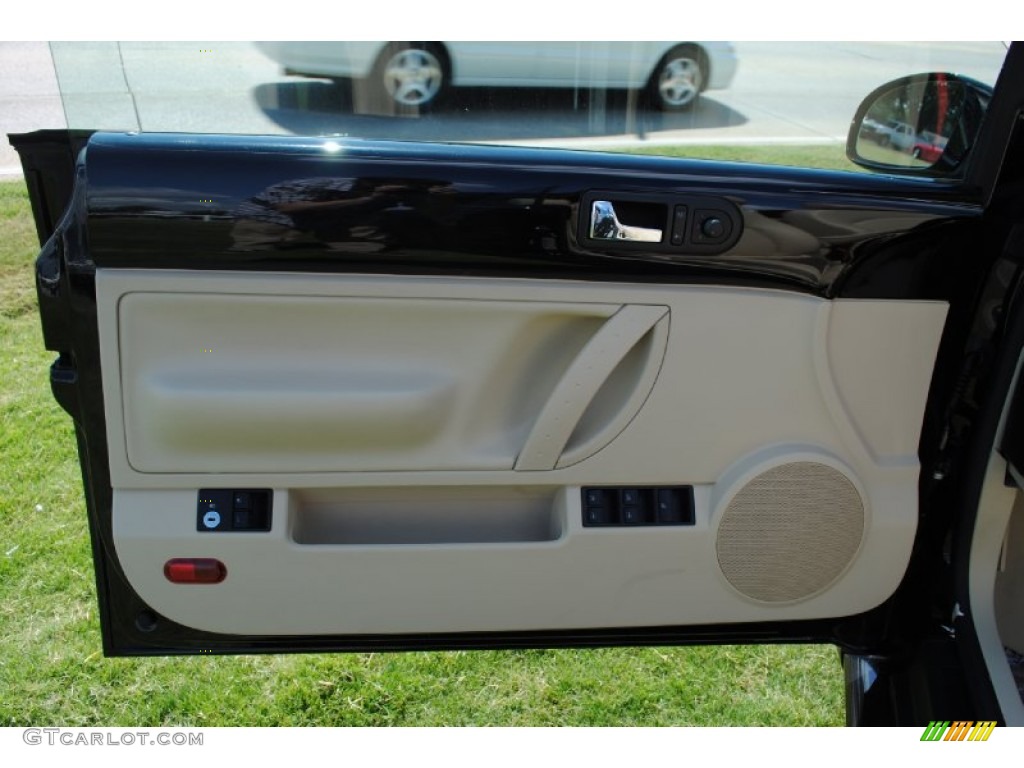 2008 Volkswagen New Beetle S Convertible Cream Beige Door Panel Photo #55198071