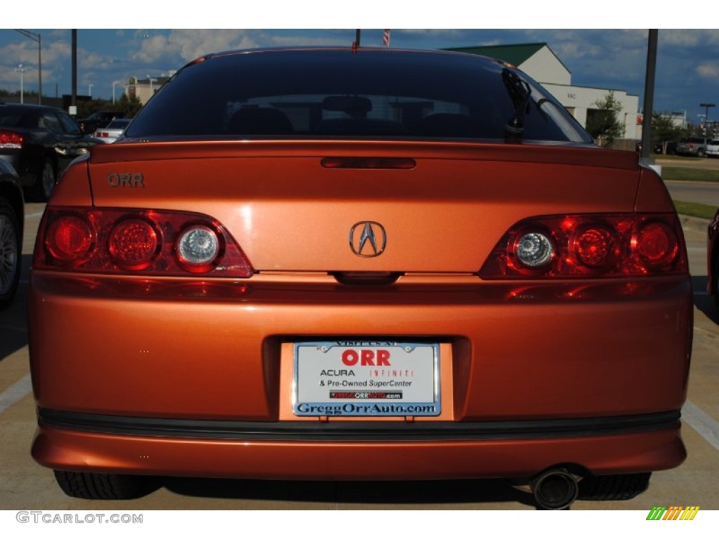 2006 RSX Type S Sports Coupe - Blaze Orange Metallic / Ebony photo #6