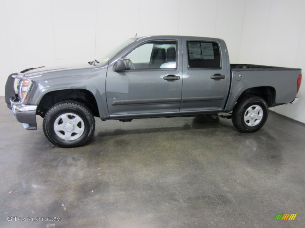 2008 Canyon SLE Crew Cab 4x4 - Dark Steel Gray Metallic / Medium Pewter photo #3